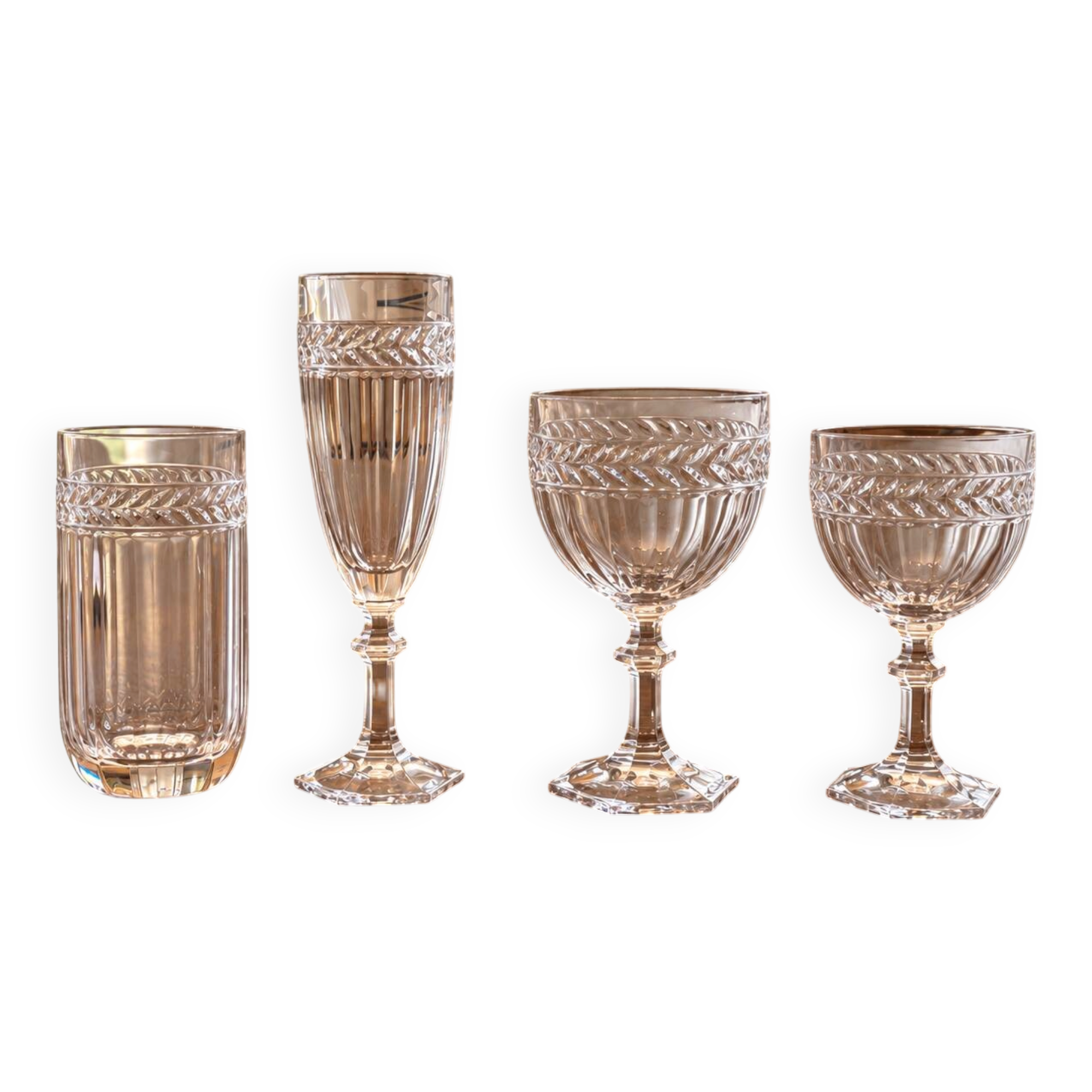 Service of 46 Villeroy & Boch Miss Desiree glasses – 4 sets