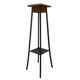 Wood and marble stool