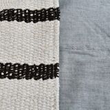 White Black Modern Striped Vintage Runner Rug, 68x276Cm