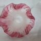 Set of three frosted blown glass tulip lampshades, Art Nouveau