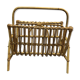 Mid-century magazine holder in rattan France 1960s