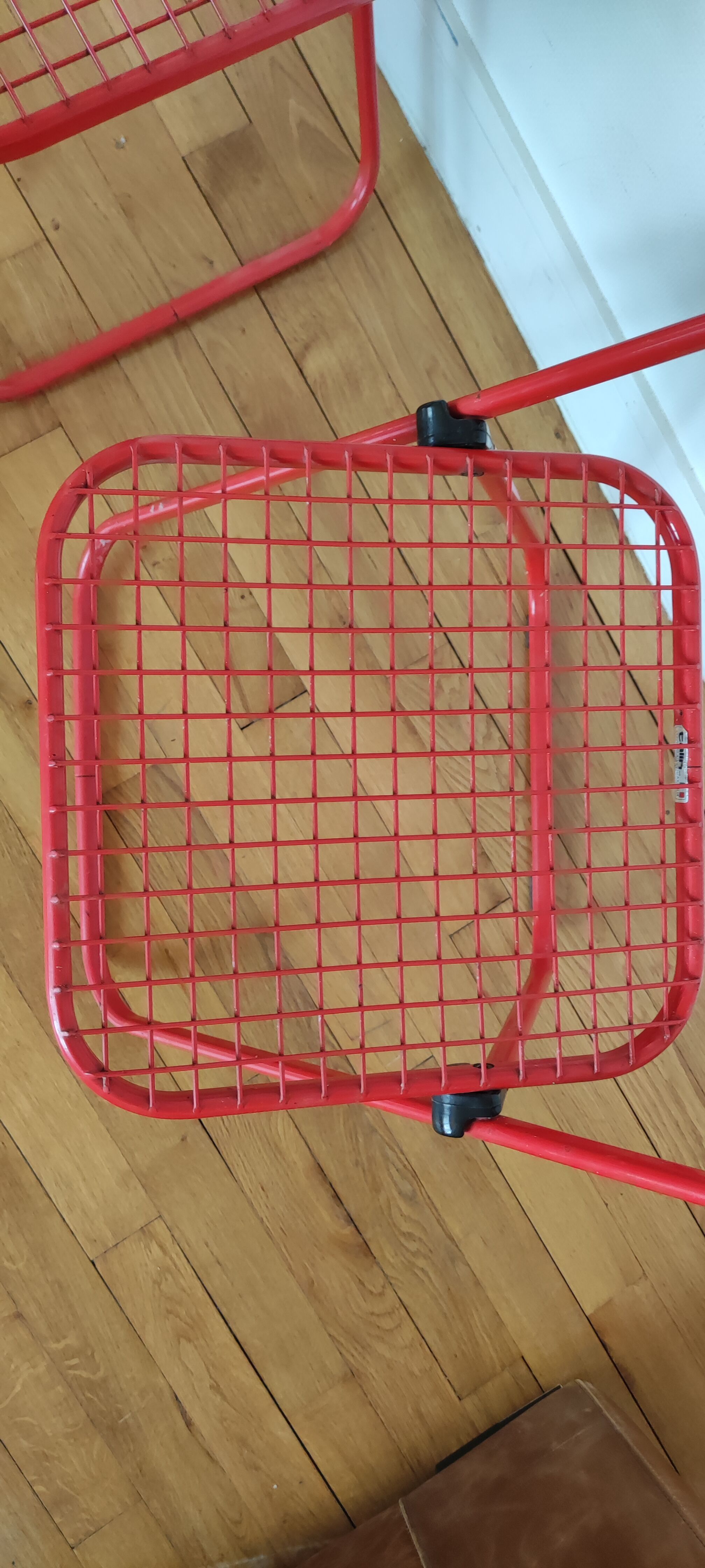 Pair of folding chairs Talin metal red