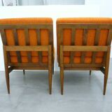 vintage orange armchairs