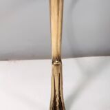 Vintage walnut console with a portuguese pink marble top and brass frame, italy