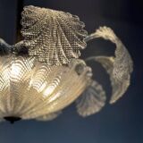 Art Deco Venetian Chandelier in Colorless Murano Glass Circa 1920
