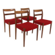 Set of 4 teak chairs "Garmi", Nils Jonsson, Troeds, Sweden, 1960