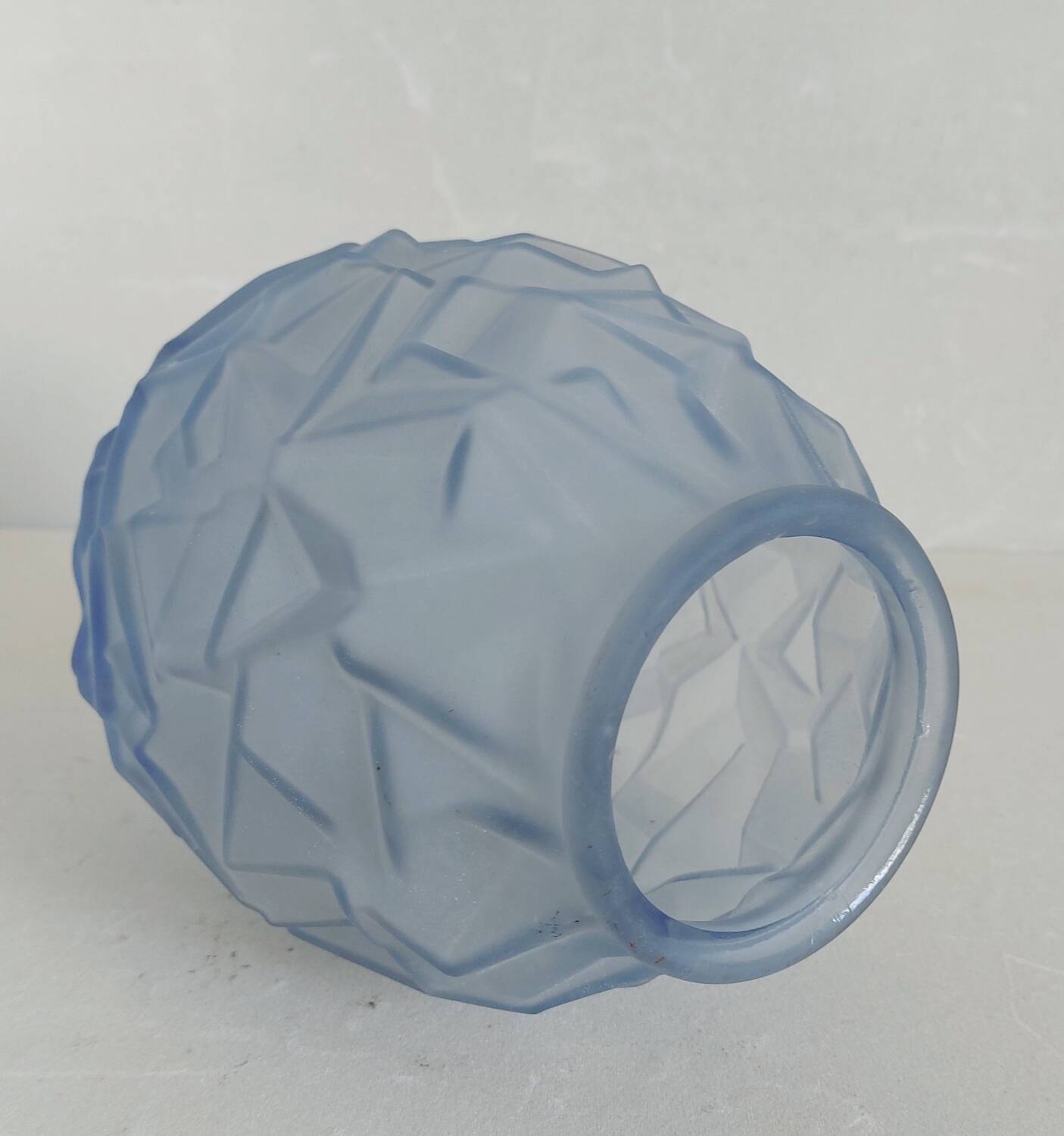 Art Deco blue glass vase