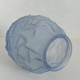 Vase Art Déco verre bleu