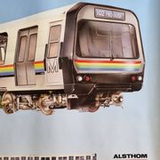 Industrial poster "Caracas Metro" Alsthom, 80s, 60 x 80 cm