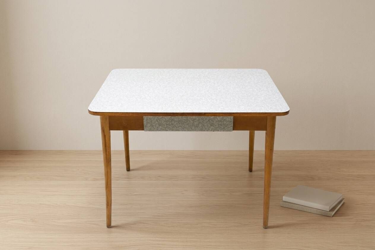 Coffee table, mid-century, formica and wood, 1960s, Czechoslovakia