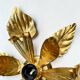 Vintage gold leaf metal flower wall light Florentine wall sconce