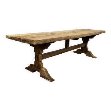 Monastery table in raw oak from the 19th century.