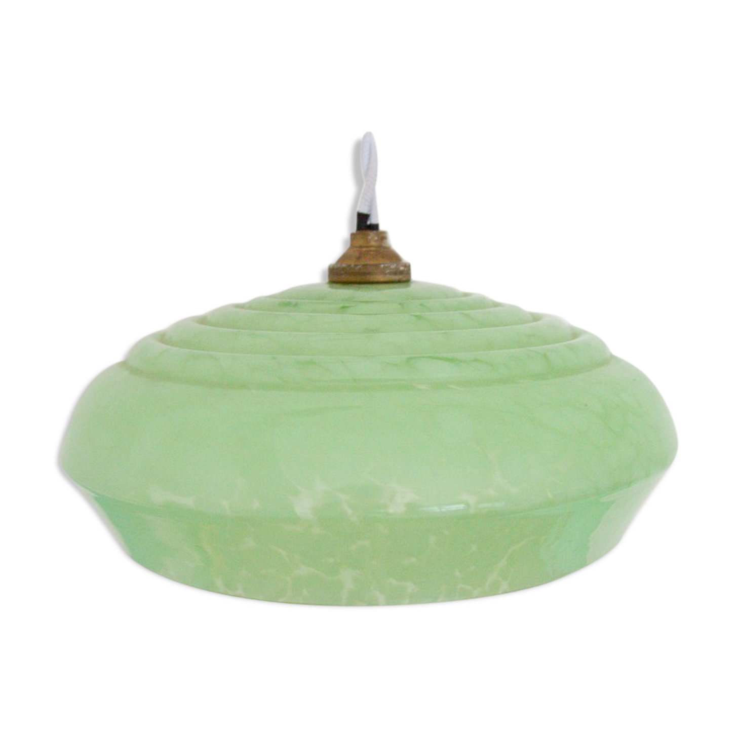 Green clichy glass suspension