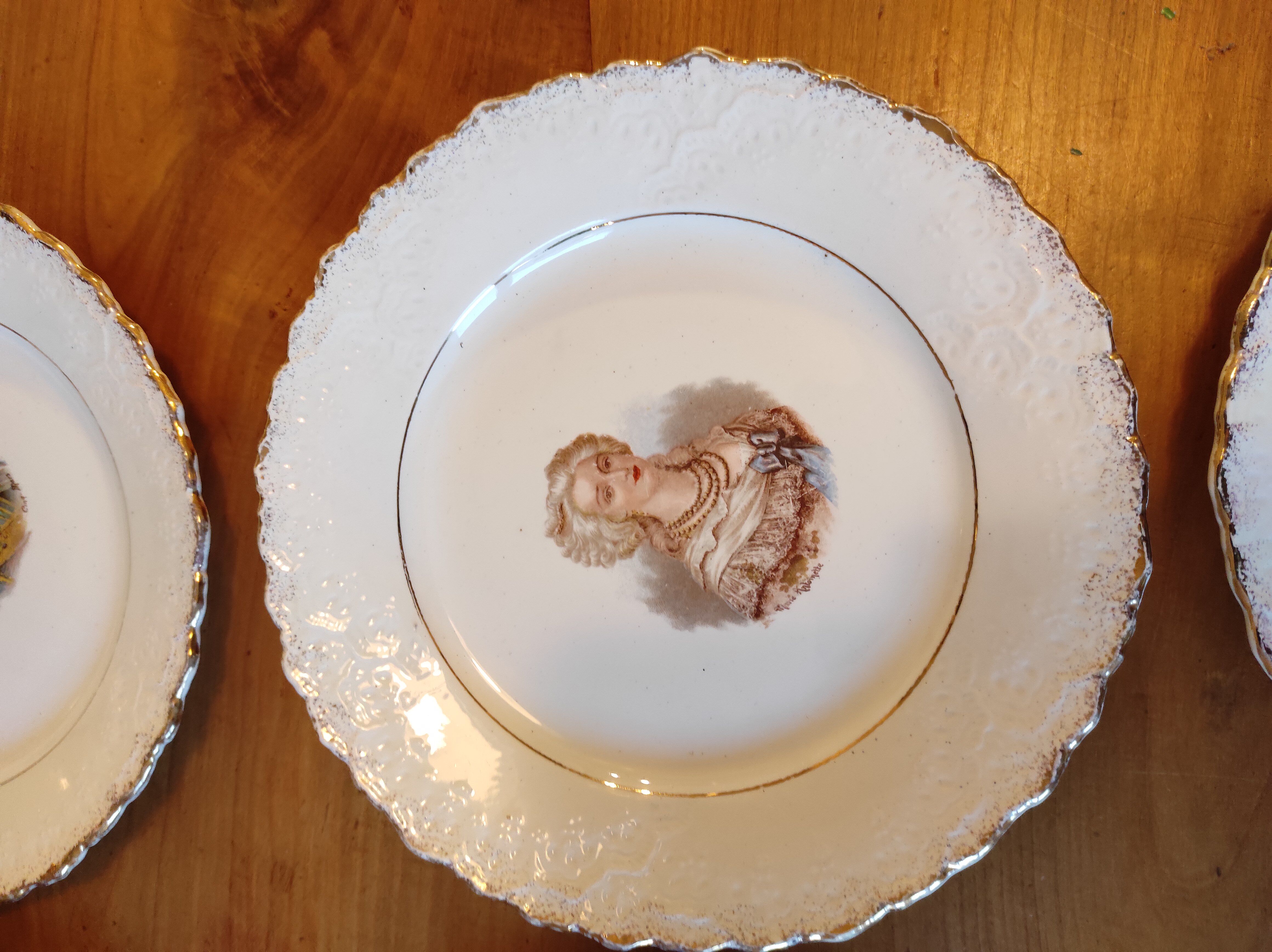 Lot de 6 assiettes portaits historiques