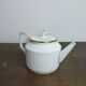 Mehun porcelain white teapot and porcelain gold