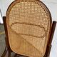 Fauteuil à bascule vintage en rotin