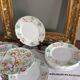 6 vintage dessert plates, Salins France
