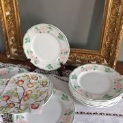 6 vintage dessert plates, Salins France