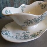 French vintage sauce boat, Anémone, from L. Bertrand, Bordeaux