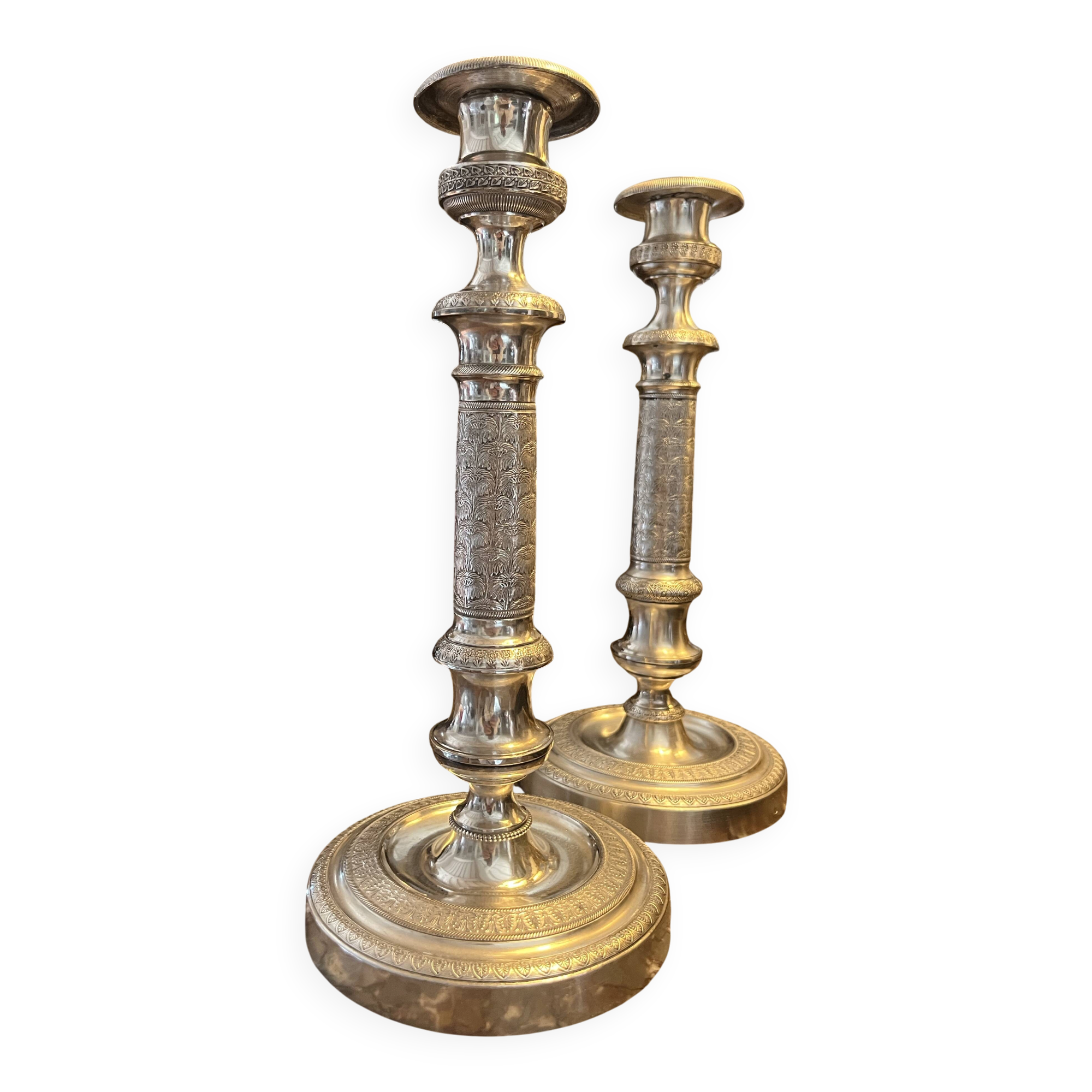 No metal, silvered torches.