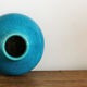 Glazed terracotta onion vase, signed