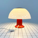Orange mushroom table lamp, 1970