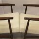 Pair of armchairs Henryk Lis 300-190 years 1970 fabric white buckle.
