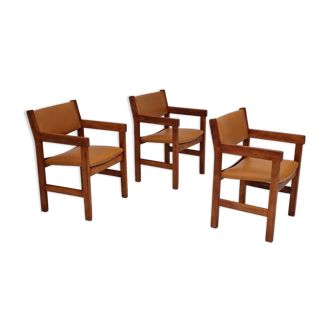 Lot de 3 fauteuils d'Hans J.Wegner 1960