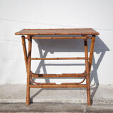 Folding bamboo table side table colonial style table, veranda, patio, interior decor