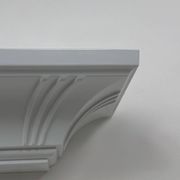 Pair of vintage wall lights, moulded pressed white matte ABS, France, 1980.