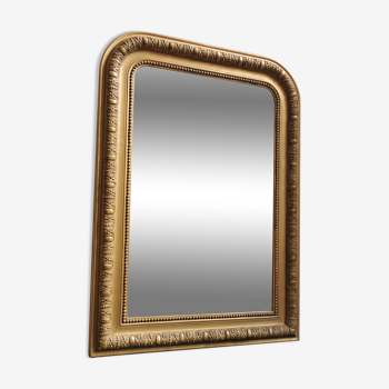 Miroir ancien cadre bois plâtre dorée vintage 61x49cm | Selency