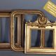 Frame wood stucco gilded gold leaf 30x26 foliage 16.4x11.9 cm