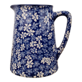 Blue pitcher - Hillchurch Pottery "Flora", England