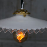 Suspension with lace opaline lampshade
