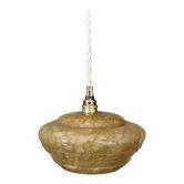 Vintag lampshade pendant light in yellow Clichy glass