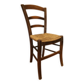 Wooden straw chair