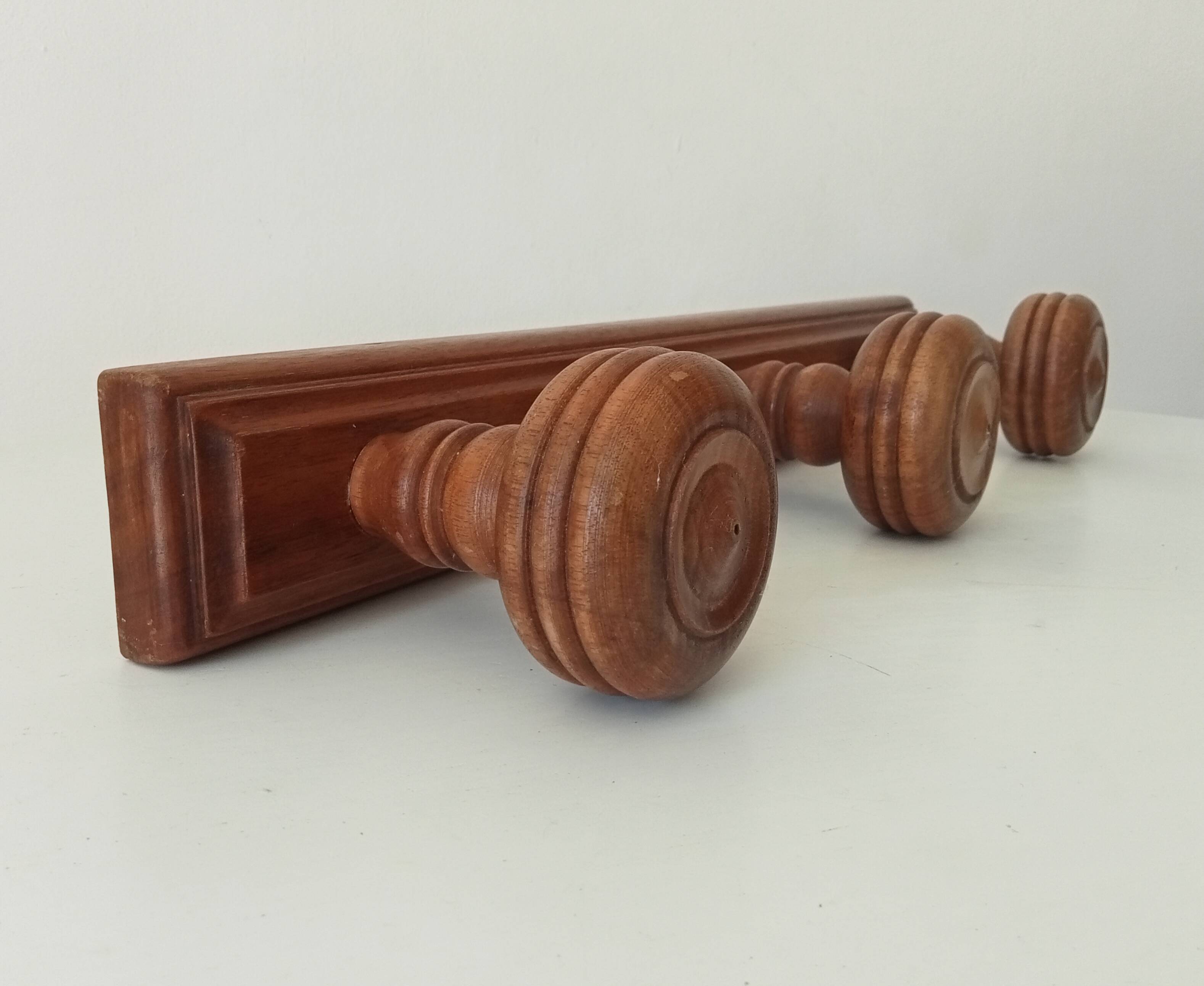 Rustic vintage wall coat rack