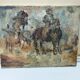 Impressionist Oil Painting of Horses