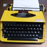 Nogamatic 400 yellow typewriter overhauled new ribbon