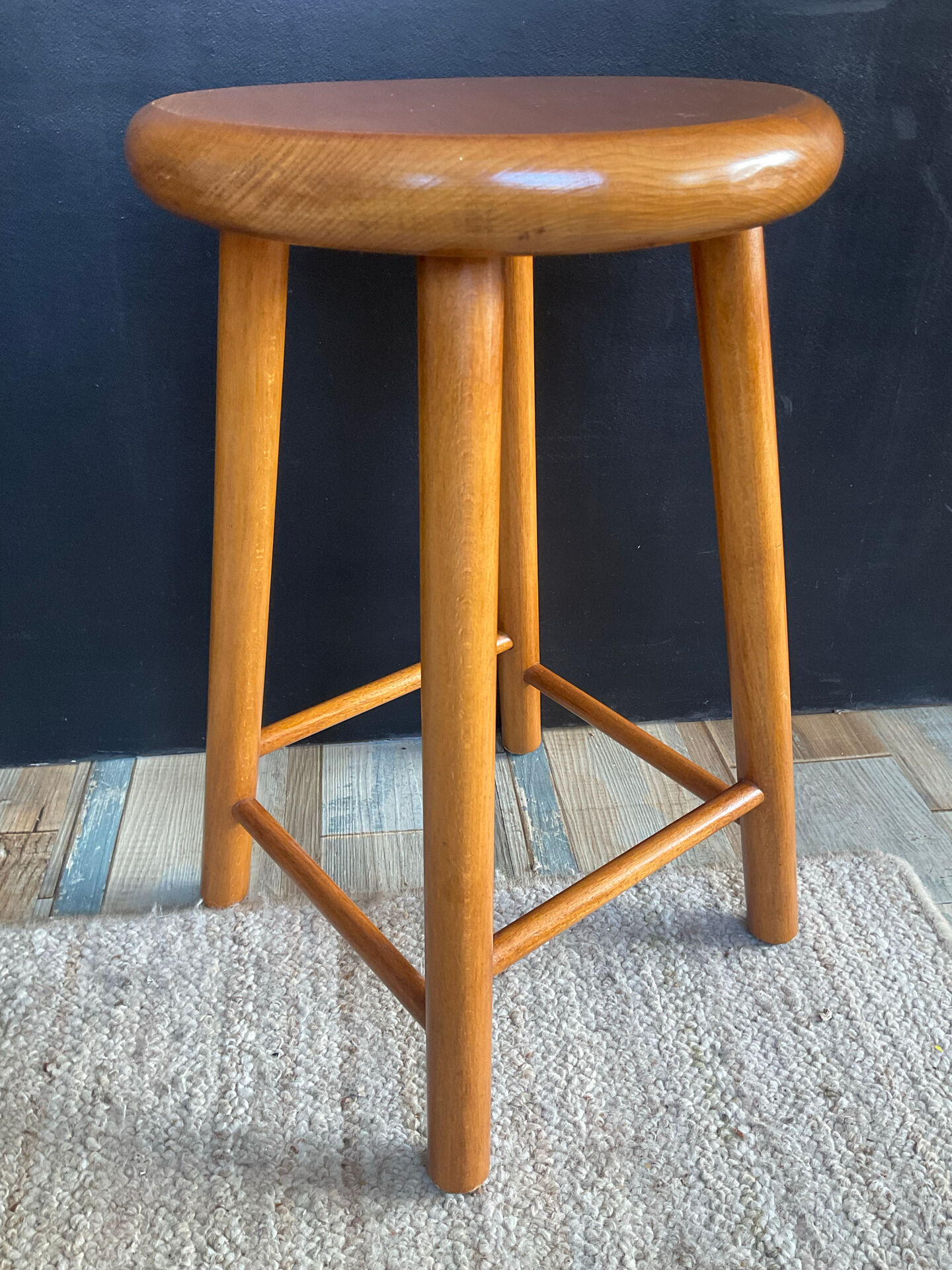 Vintage solid wood stool