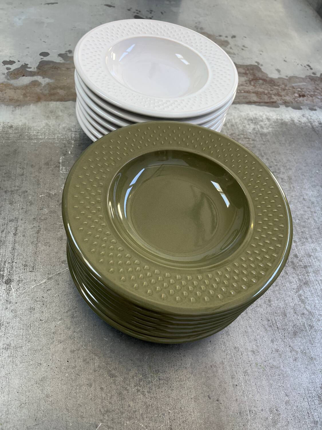 Geneviève Lethu deep plate, rice grain model