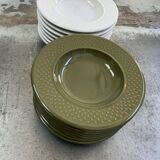 Assiette creuse Geneviève Lethu modèle grain de riz