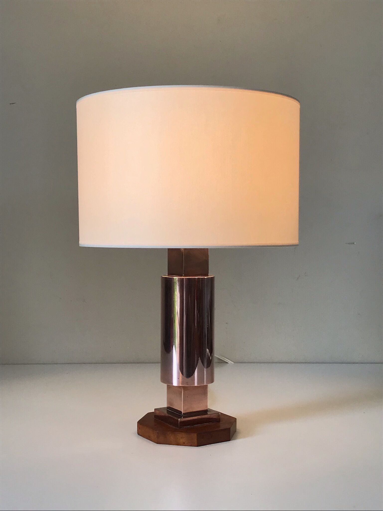 Copper lamp bauhaus design 1940
