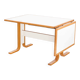 Vintage Scandinavian beech table with extension. Sweden, 1980s.