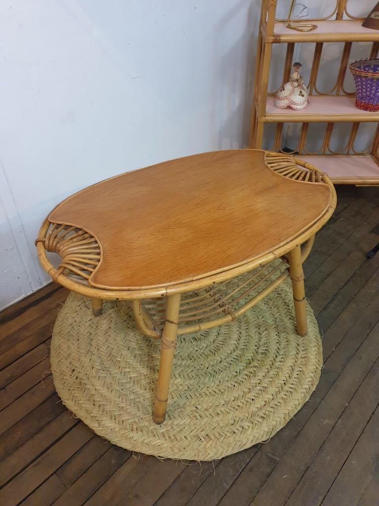 Rattan coffee table