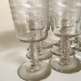 set of 9 serious roll 19th zigzag water glasses