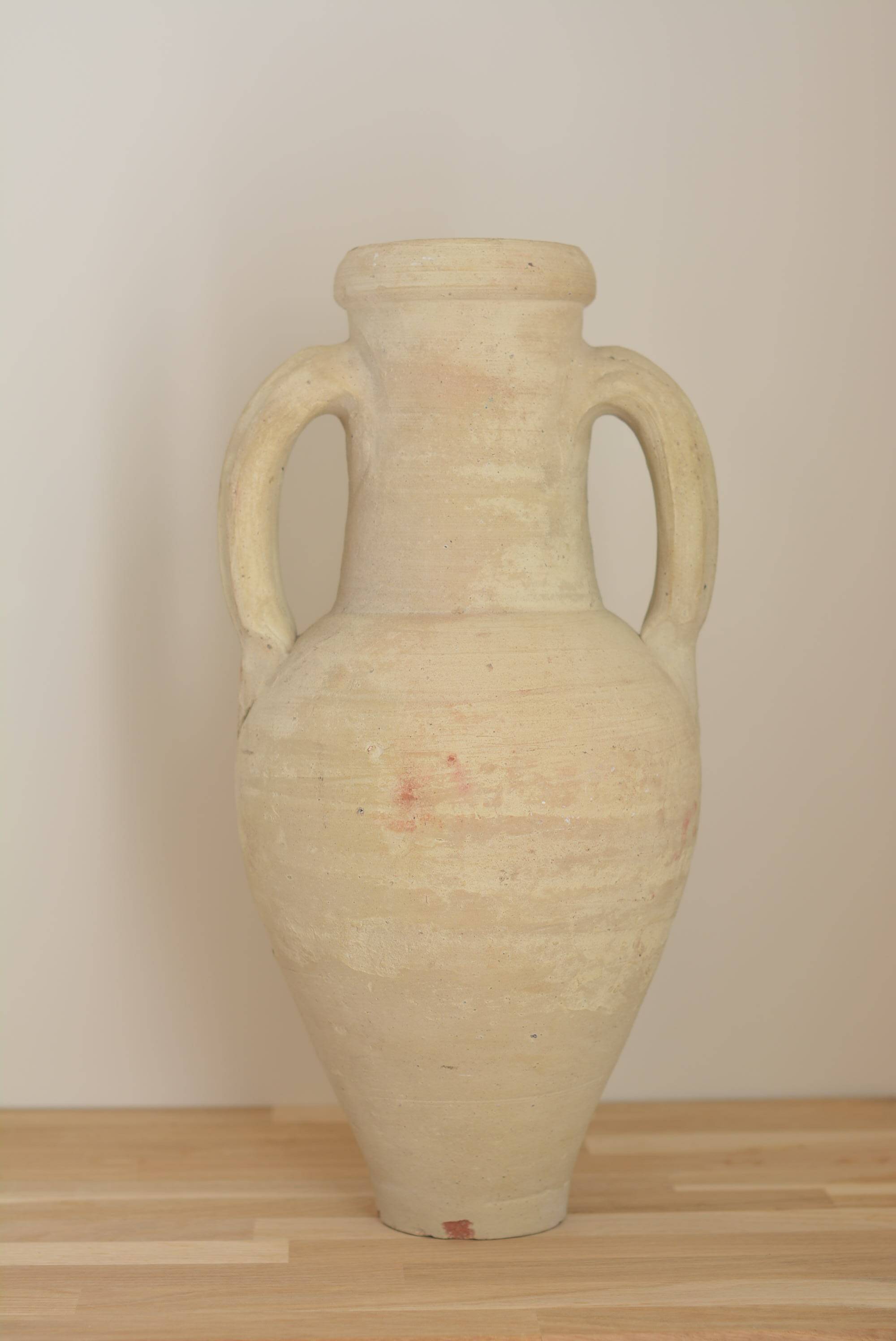 Handcrafted terracotta amphora