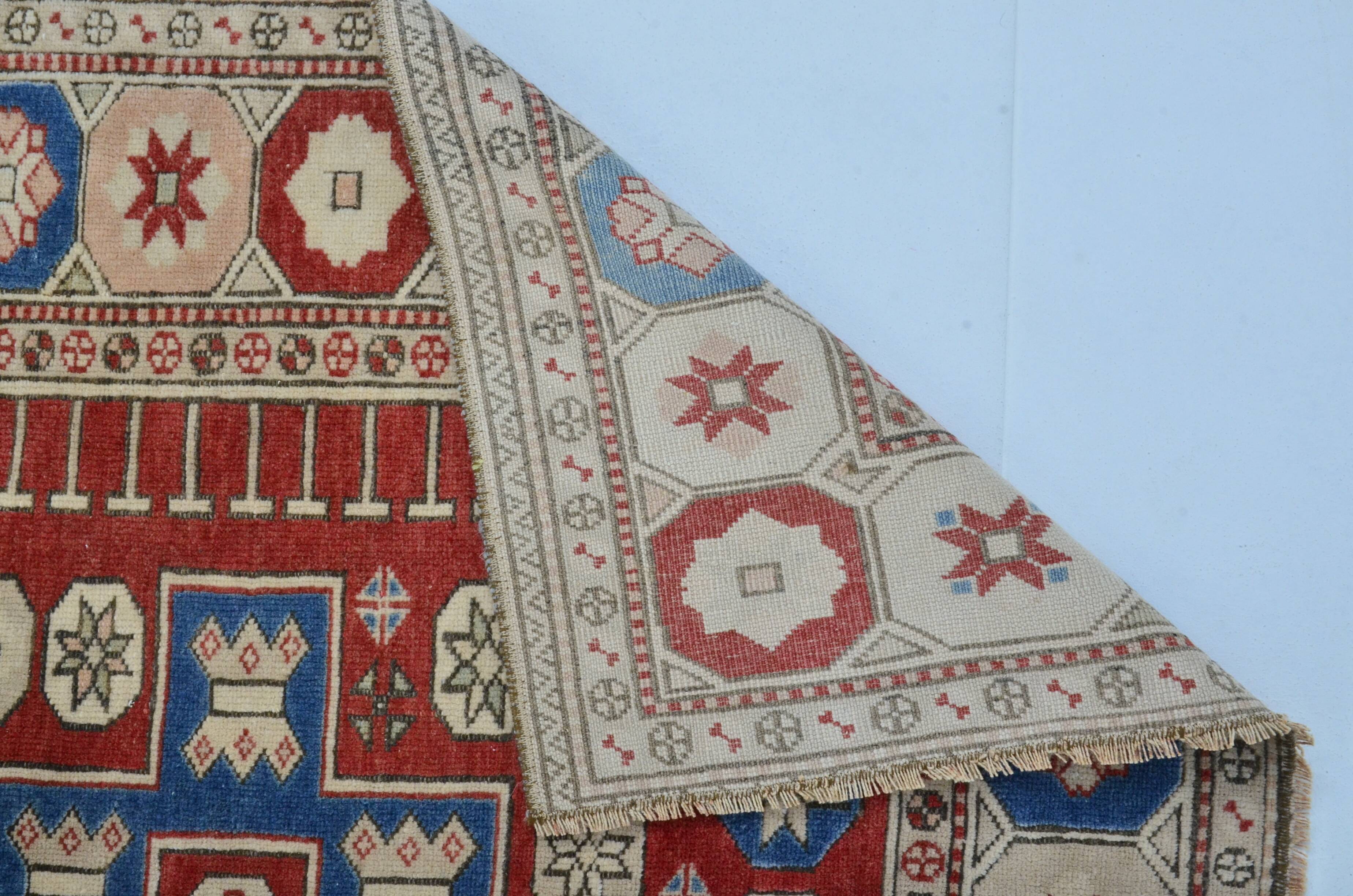 Colorful Hanknotted Vintage Carpet sku 3567