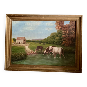 Tableau campagne peinture