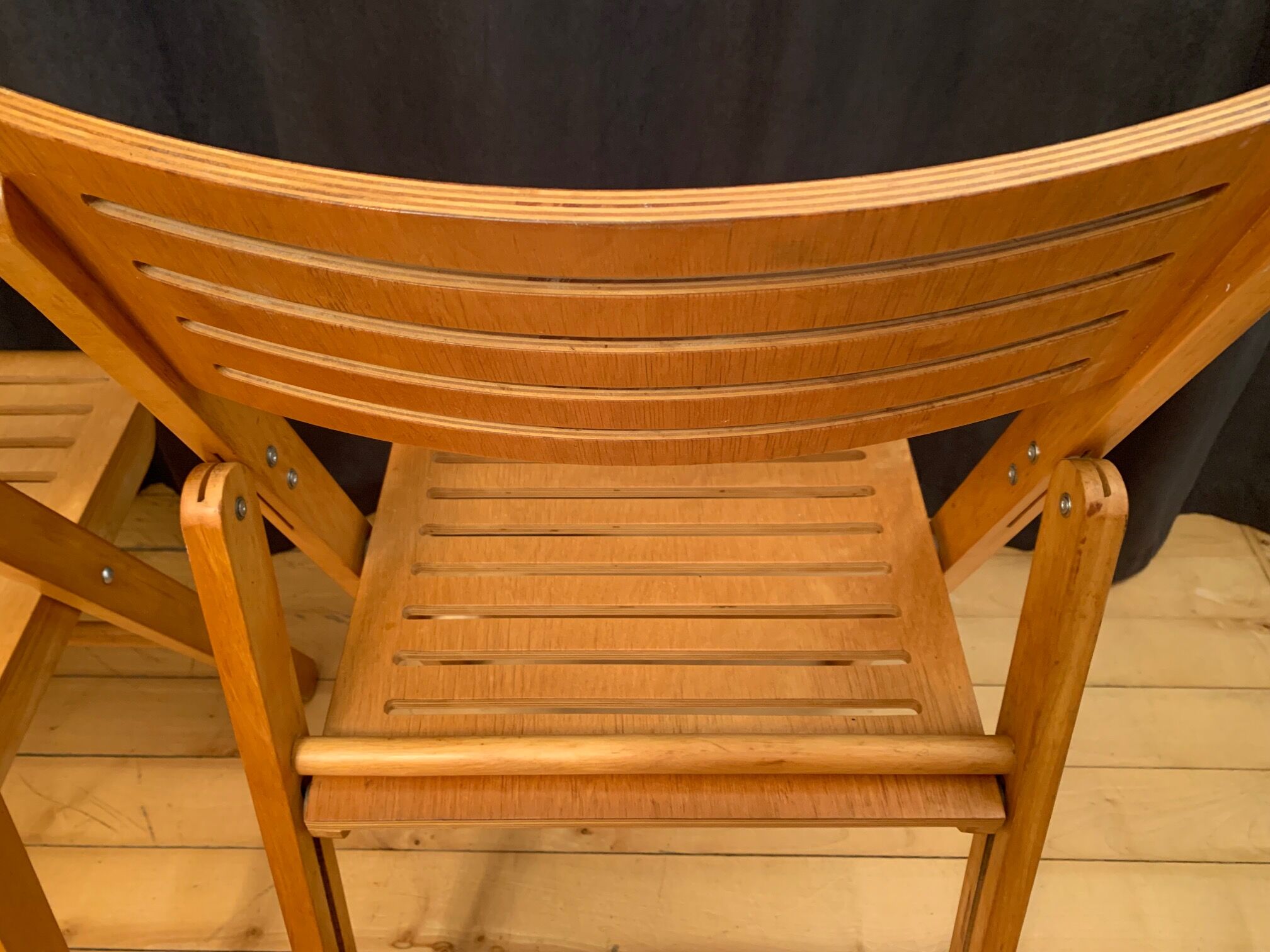 A pair of folding chairs, Netherlands, 1970s.